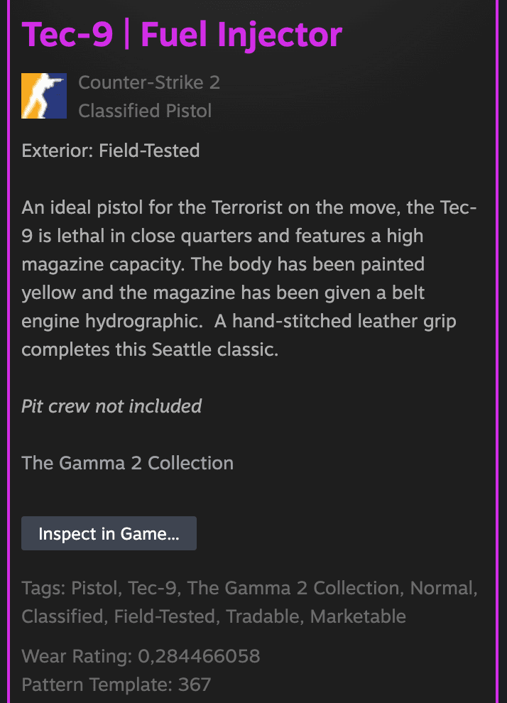 Проверка флоата в Steam